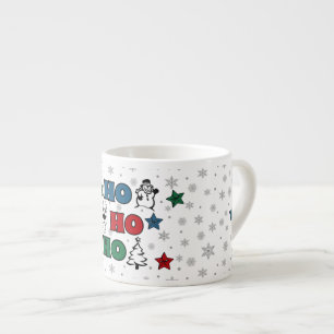 Taza De Espresso Diseño de Navidades Ho-Ho-Ho