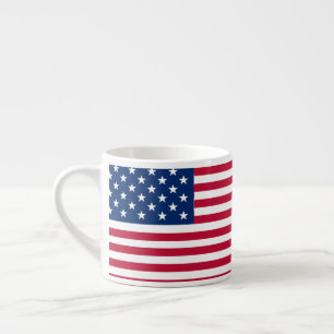 Taza De Espresso Diseño de orgullo de bandera estadounidense de EE.