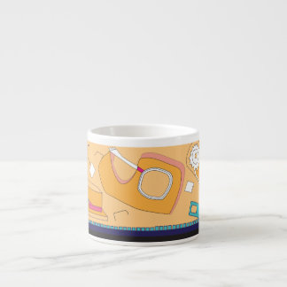 Taza De Espresso diseño de papelería naranja