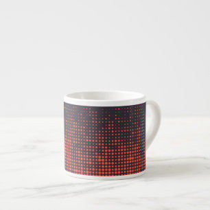 Taza De Espresso diseño de patrones de puntos de medio tono naranja