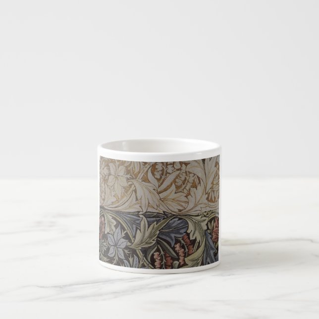 Taza De Espresso Diseño de tapices para William Morris Bluebell (Frente)
