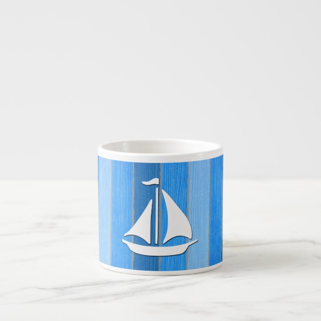 Taza De Espresso Diseño de temática náutica (Frente)