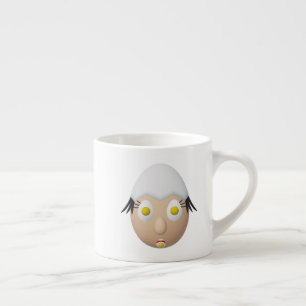 Taza De Espresso Diseño divertido de personajes de huevo RG y RA