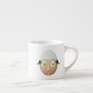 Taza De Espresso Diseño divertido de personajes de huevo RG y RA