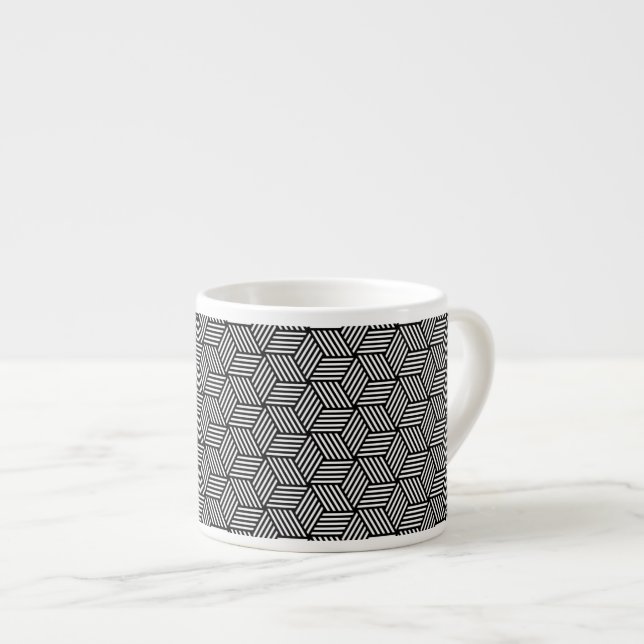Taza De Espresso Diseño geométrico del arte del modelo (Derecha)