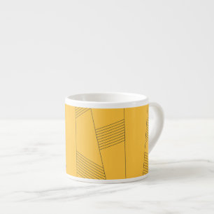 Taza De Espresso Diseño gráfico abstracto simple, amarillo y modern