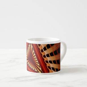 Taza De Espresso Diseño gráfico fractal moderno de red de fantasía
