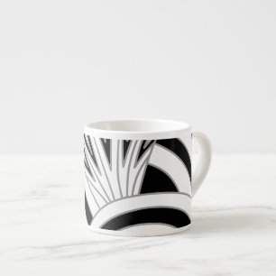 Taza De Espresso Diseño monocromático del art déco