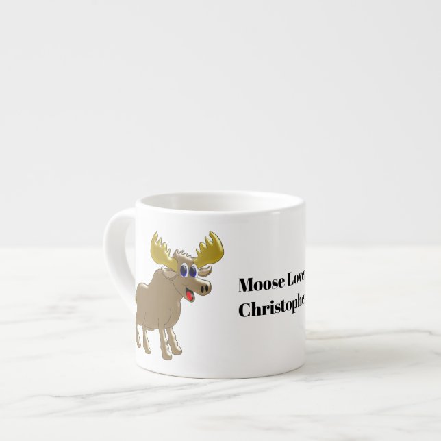 Taza De Espresso Diseño Moose (Izquierda)