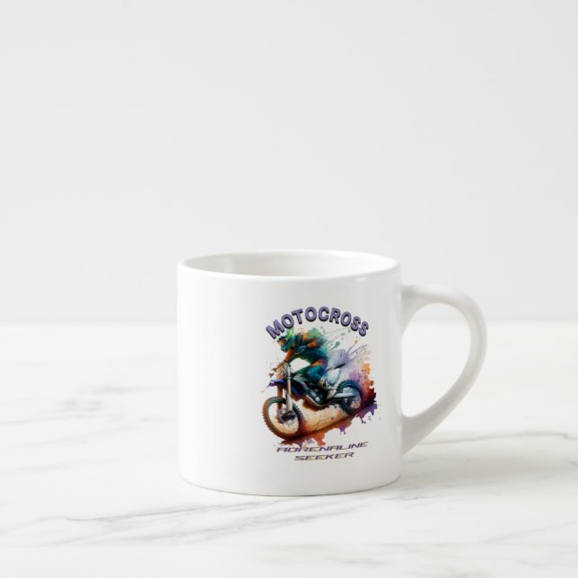 Taza De Espresso Diseño "Motocross" (Derecha)