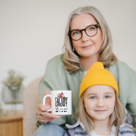 Taza De Espresso Disfruta de momentos modernos de Moda floral