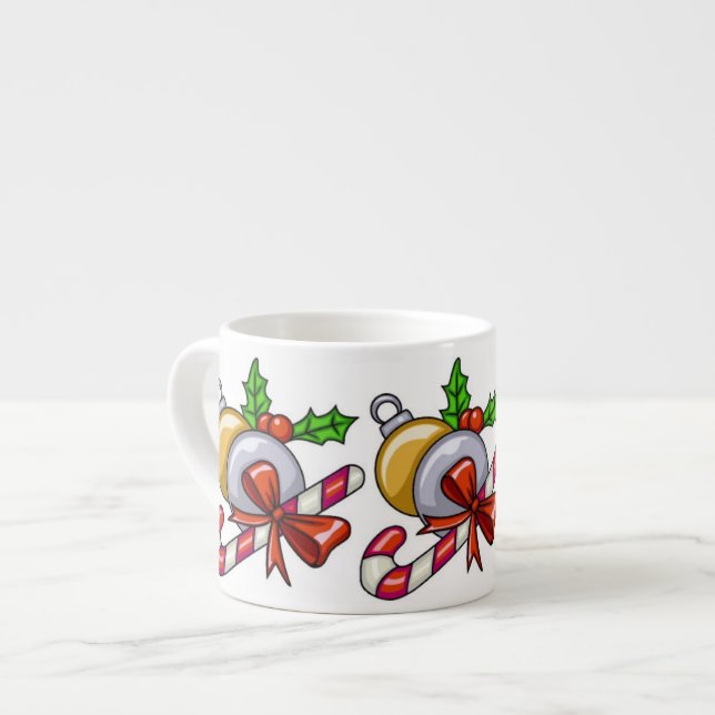 Taza De Espresso Diversión del bastón de caramelo (Izquierda)