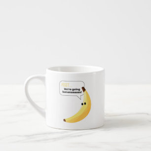 Taza De Espresso Divertidos Favoritos de Fiesta de Plátano Retro Ed