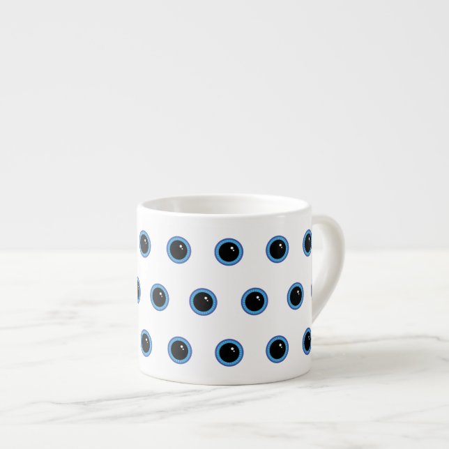 Taza De Espresso Divertidos ojos azules (Derecha)