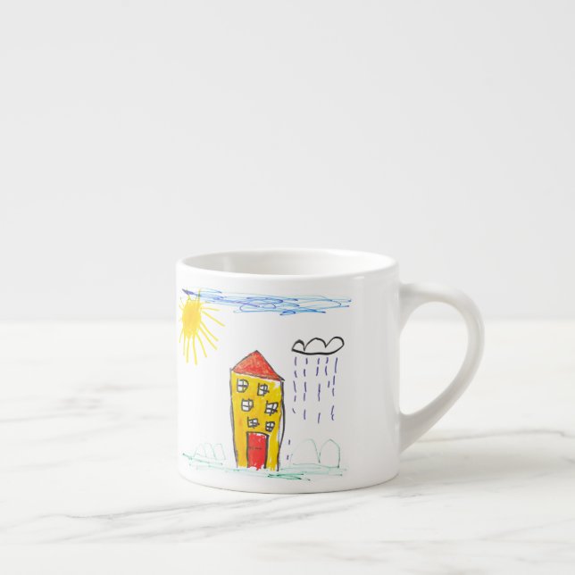 Taza De Espresso DIY KIDS ART Gift Espresso Cup (Derecha)