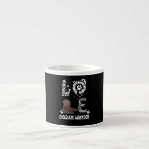 Taza De Espresso Dog Lover Amar el chocolate Labrador girasol