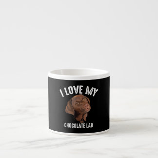 Taza De Espresso Dog Lover | Me encanta mi laboratorio de chocolate