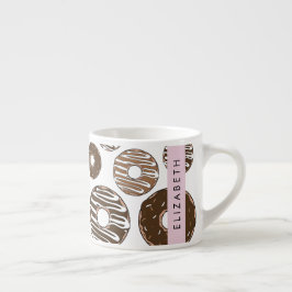 Taza De Espresso Donuts de chocolate, donuts de caramelo, gritos, t