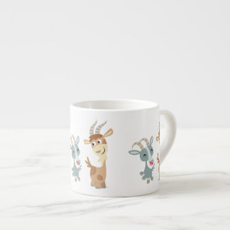Taza De Espresso Dos cabras felices Personalizados espresso mug