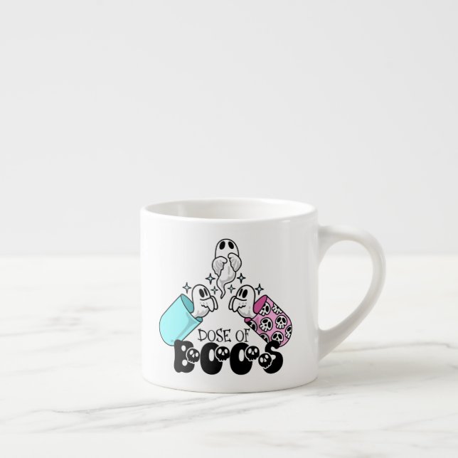 Taza De Espresso Dosis de Boos Halloween Medical (Derecha)