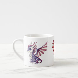Taza De Espresso Dragón patriótico