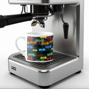 Taza De Espresso Dragon Wing Blue Flight Fantasy