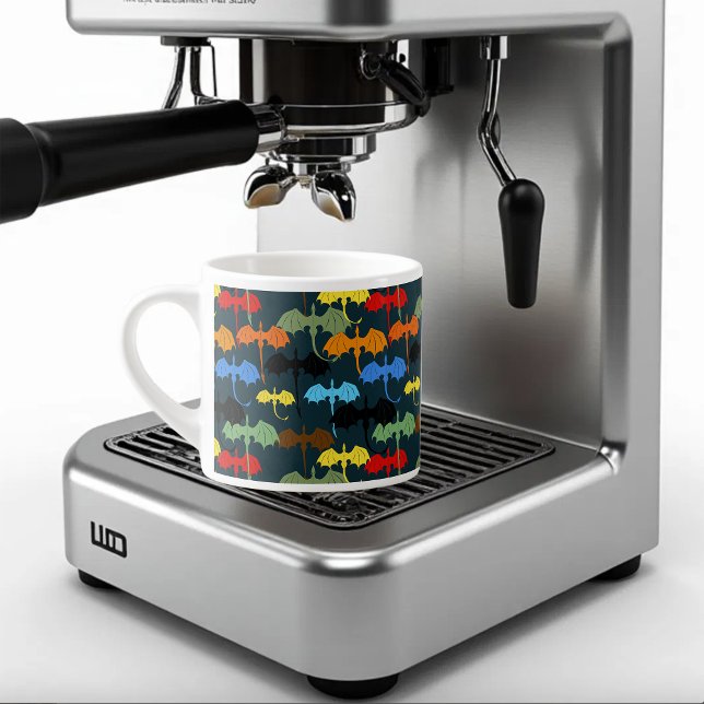 Taza De Espresso Dragon Wing Blue Flight Fantasy (Subido por el creador)
