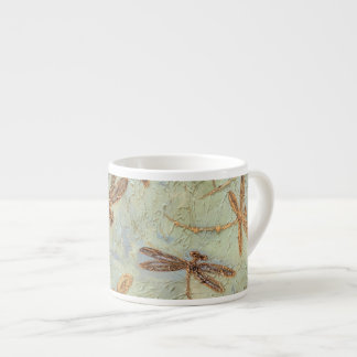 Taza De Espresso Dragonfly Dance Gold