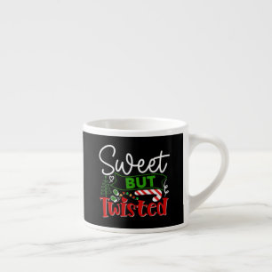 Taza De Espresso Dulce Pero Divertido Caramelo De Navidad Torcido