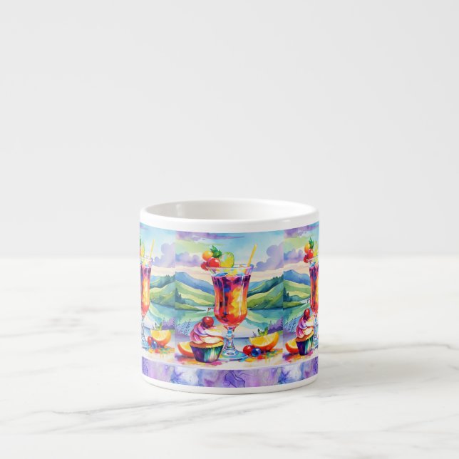 TAZA DE ESPRESSO DULCES RECUERDOS DE VERANO (Frente)