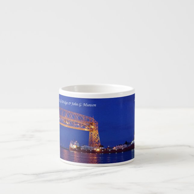 Taza De Espresso Duluth Aerial Lift Bridge y John G. Munson (Frente)