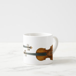 Taza De Espresso Dúo del violín de Stradivari reproducido en la
