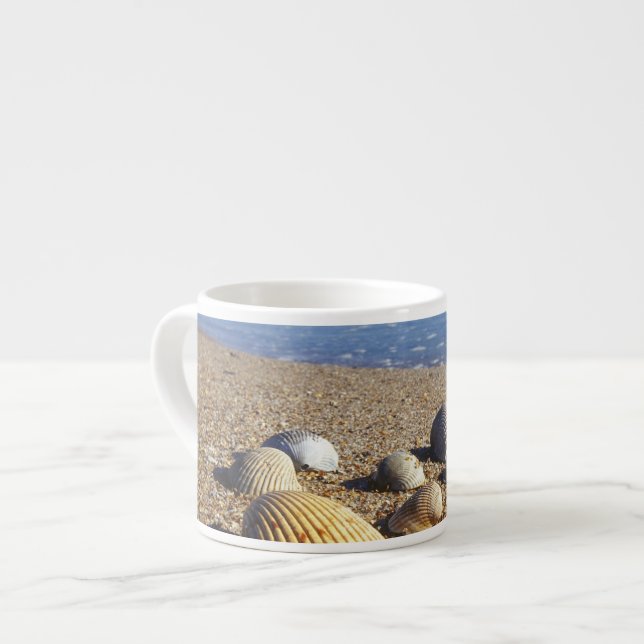 Taza De Espresso EE. UU., Florida, conchas marinas costeras (Izquierda)