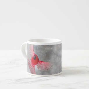 Taza De Espresso EE. UU., Indiana, Indianápolis. Un cardenal macho