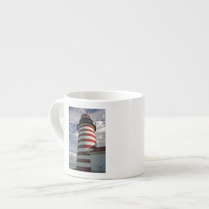Taza De Espresso EE. UU., Maine, Lubec. Faro de West Quoddy Head