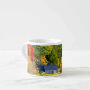 Taza De Espresso EE. UU., Vermont. Foliaje de otoño a lo largo de l
