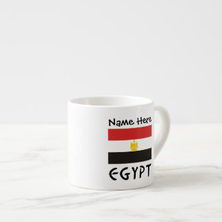 Taza De Espresso Egipto Bandera Egipcia Nombre Personalizado