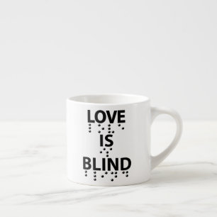 Taza De Espresso El amor es ciego en Braille