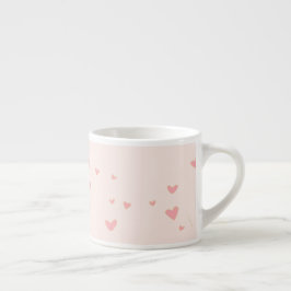 Taza De Espresso El amor está en el aire de los corazones rosados
