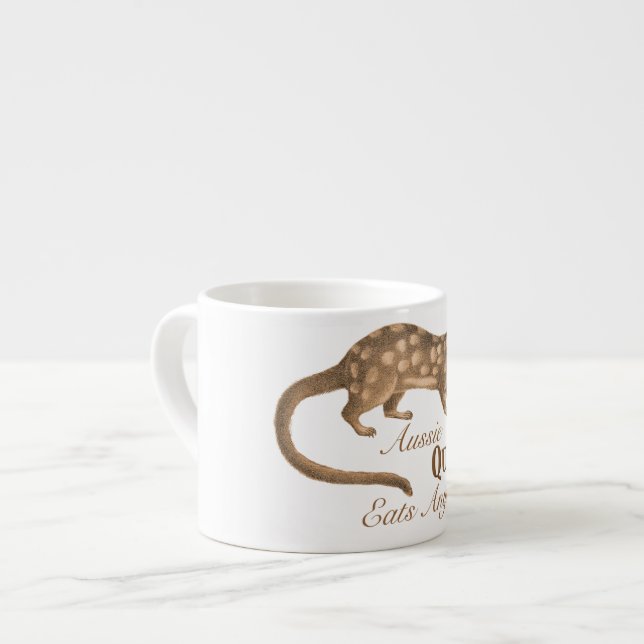 Taza De Espresso El australiano loco Quoll come cualquier cosa (Izquierda)