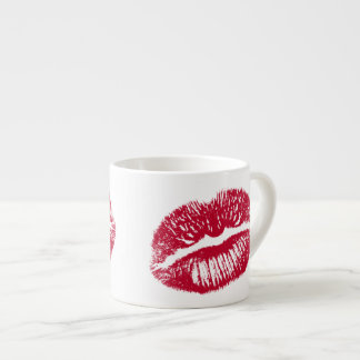 Taza De Espresso El beso, los labios rojos