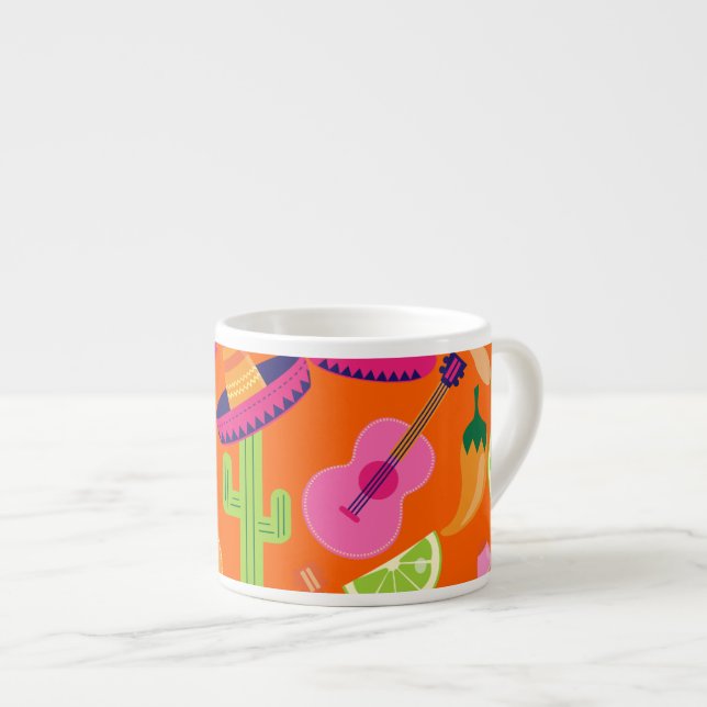 Taza De Espresso El cactus del sombrero del fiesta de la fiesta (Derecha)