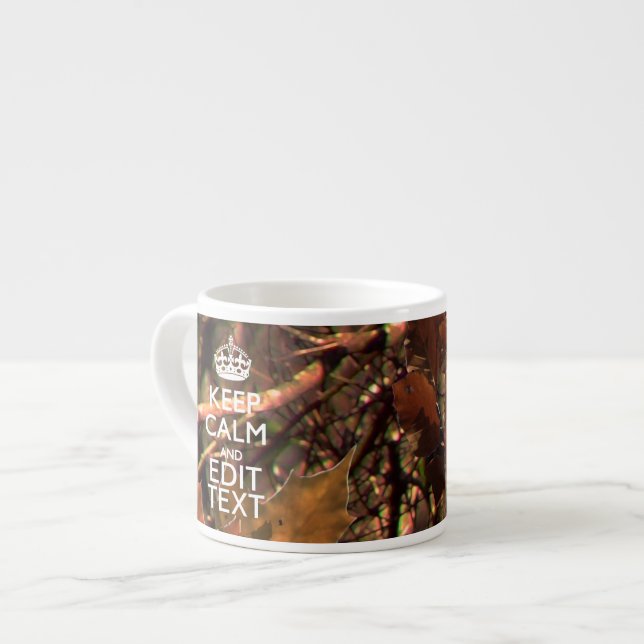 Taza De Espresso El camuflaje profundo de maderas guarda calma para (Izquierda)