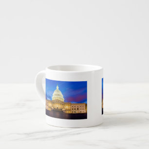 Taza De Espresso El capitolio de Estados Unidos en la hora azul
