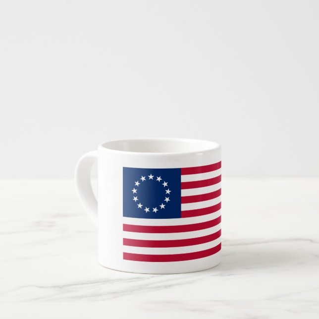 Taza De Espresso El círculo de las estrellas, la bandera estadounid (Izquierda)