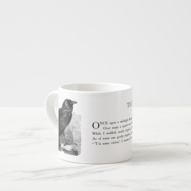 Taza De Espresso El cuervo de Edgar Allen Poe (Izquierda)