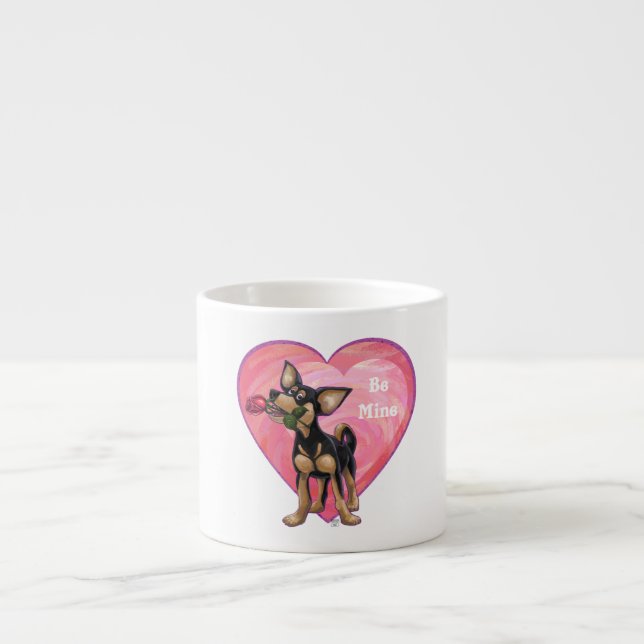 Taza De Espresso El día de San Valentín de Chihuahua (Frente)