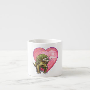 Taza De Espresso El día de San Valentín de Triceratops