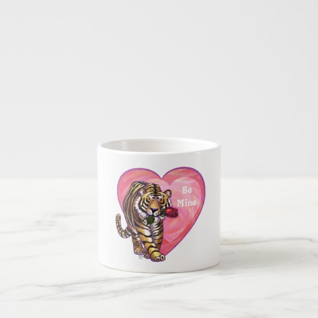 Taza De Espresso El día de San Valentín Tiger (Frente)