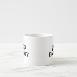 Taza De Espresso El ego es el enemigo Máquina de escribir minimalis